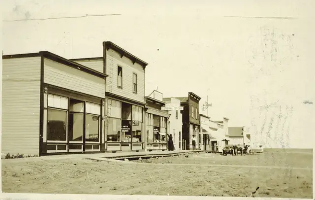 Main Street with early storefronts